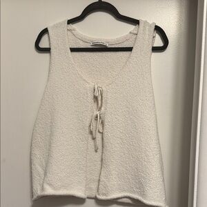 Abercrombie & Fitch Cream Textured Tank Top